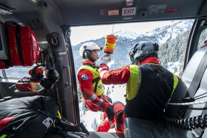 Rettung mit Einsatz der Winde