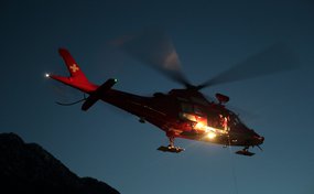 Einsatz Rettungswinde in der Nacht